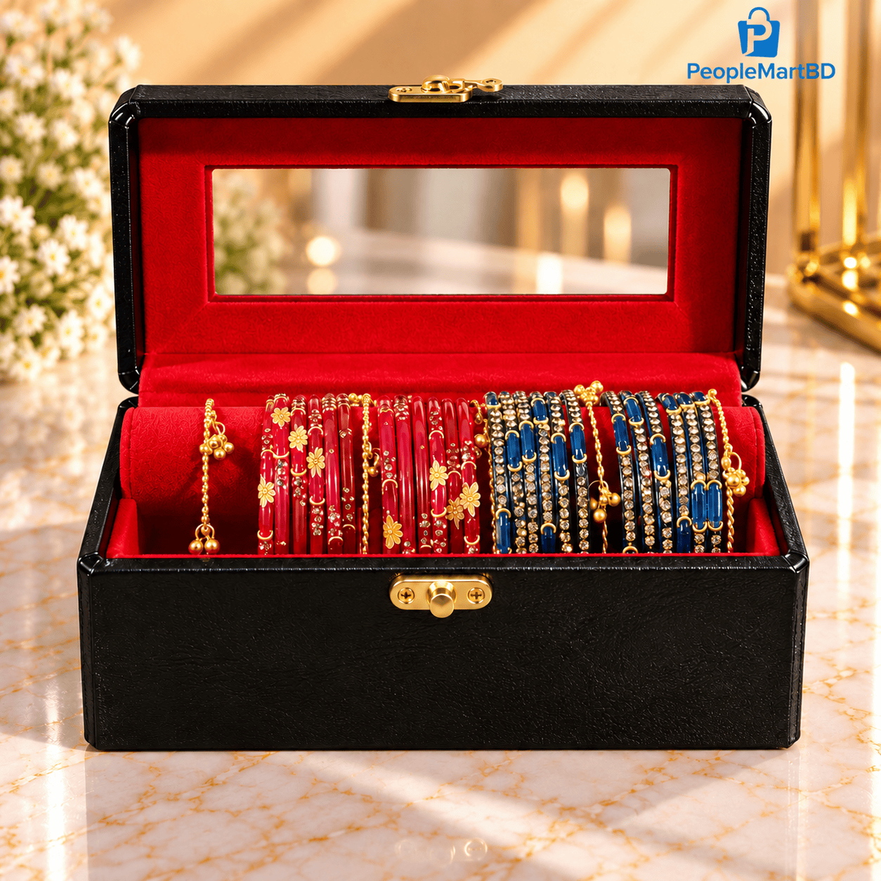 ২ ডজন চুড়ি কম্বো । 2 Dozen Glass Bangle with Premium Box Combo