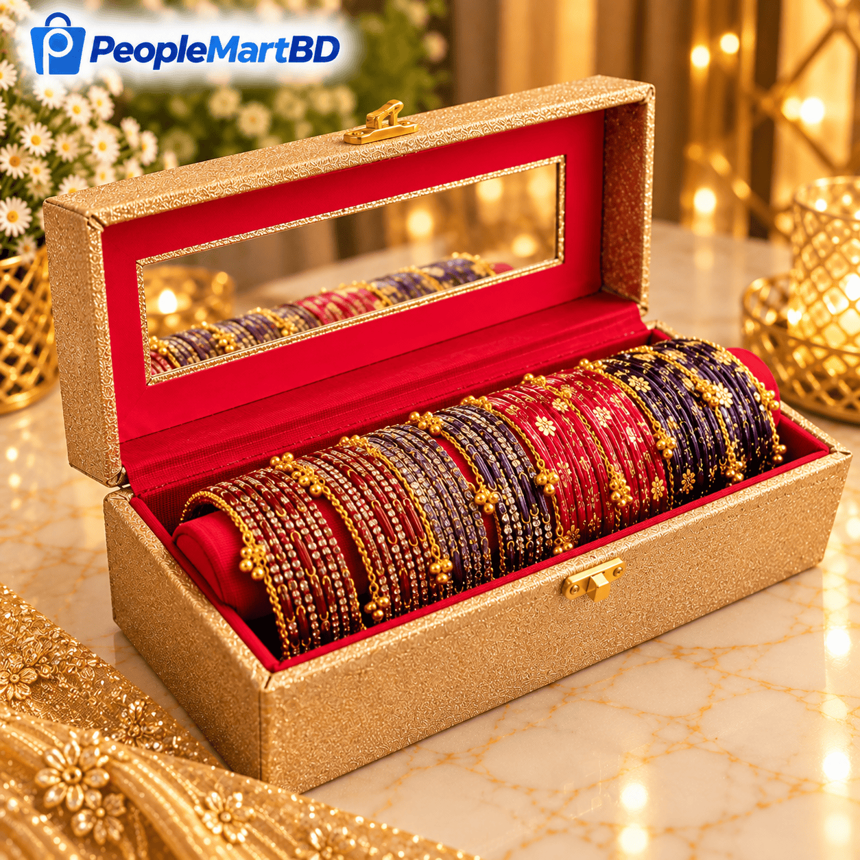 ৪ ডজন চুড়ি কম্বো – 4 Dozen Stylish Bangle Combo