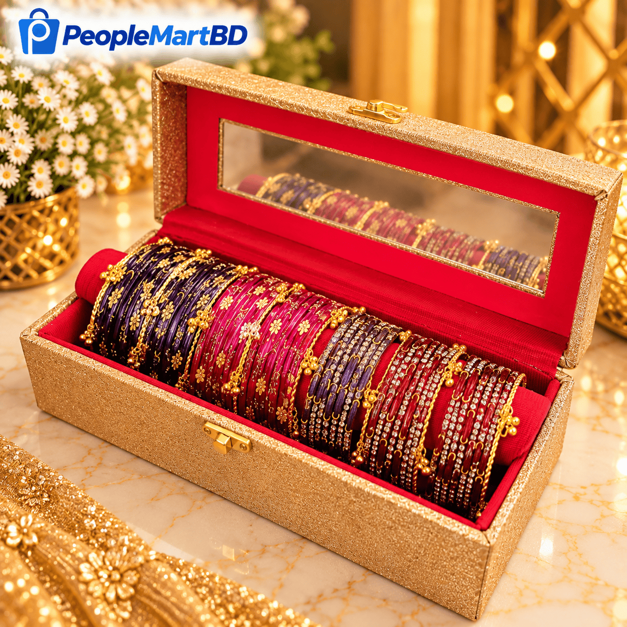 ৪ ডজন চুড়ি কম্বো – 4 Dozen Stylish Bangle Combo