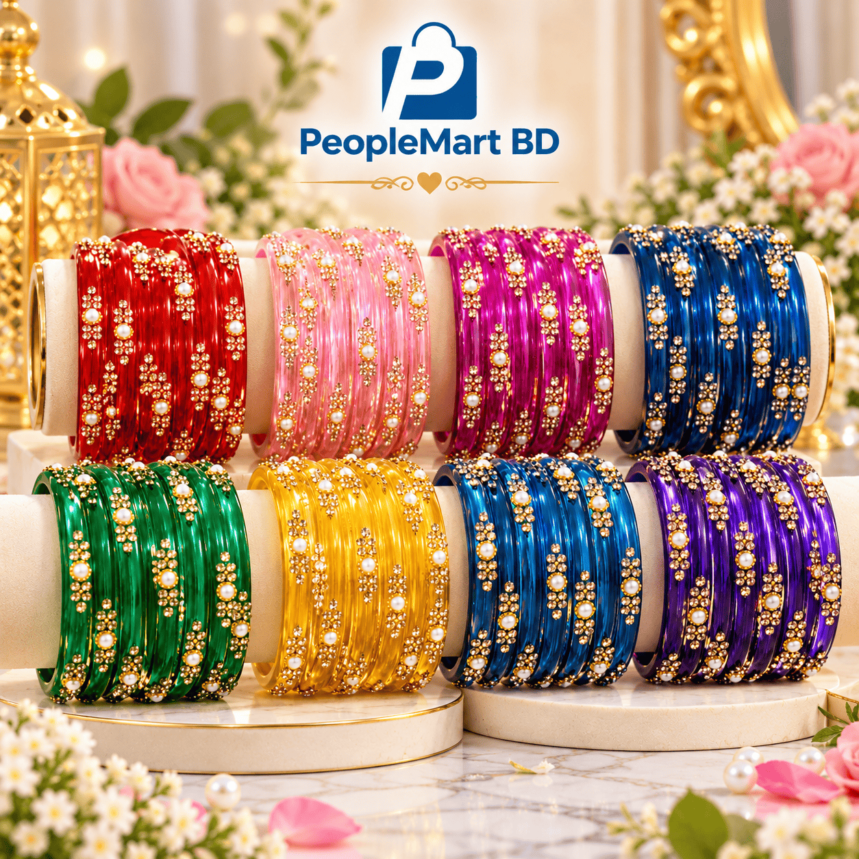 সুন্দরি চুড়ি | Sundori Pearl & Stone Bangles