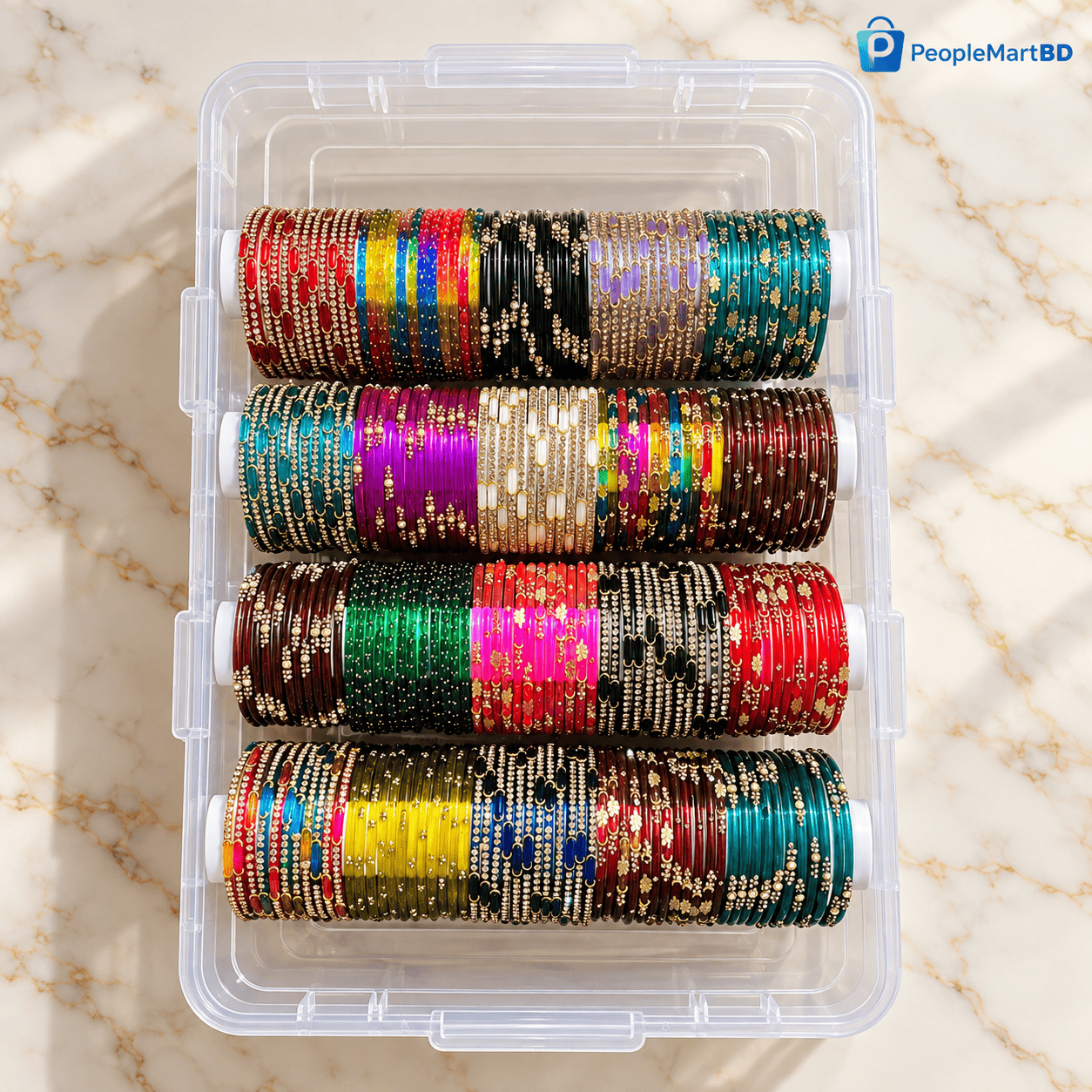 ২০ ডজন চুড়ি কম্বো  – 20 Dozen Curi Combo with Storage Box