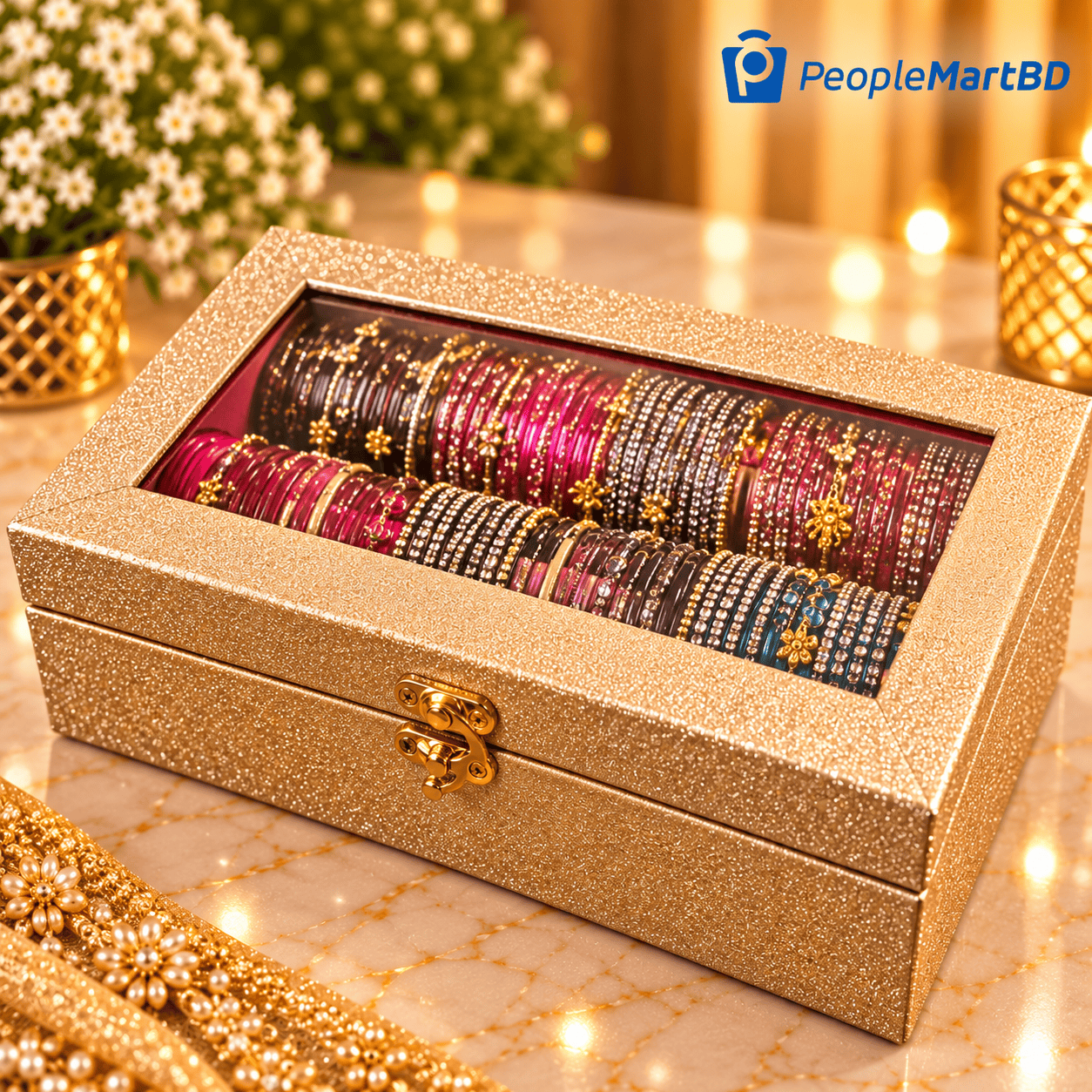 ৮ ডজন চুড়ি কম্বো – 8 Dozen Stylish Bangle Combo Box