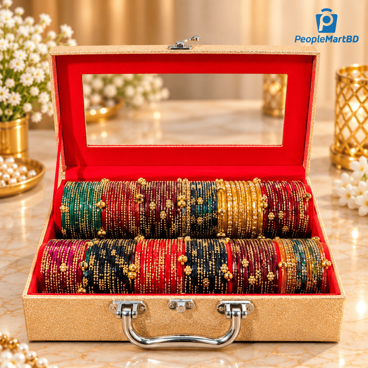 ১২ ডজন চুড়ি কম্বো । 12 Dozen Glass Churi with Premium Box Combo