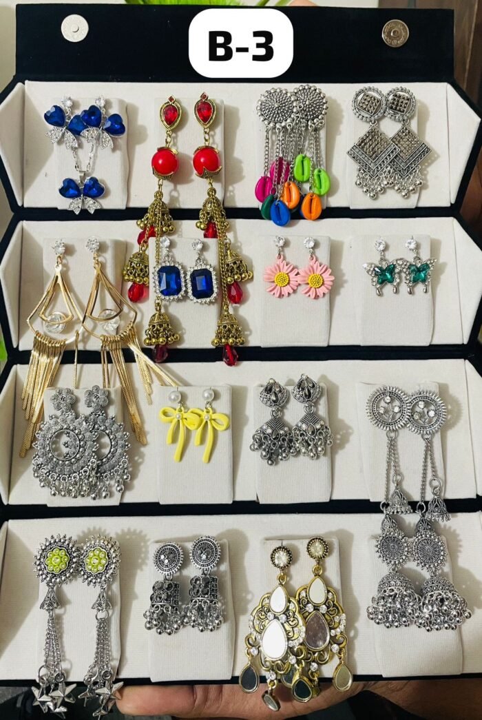 কালো ঝুমকা বক্স - ১৬ সেট - ছবি 5