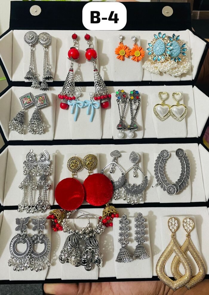 কালো ঝুমকা বক্স - ১৬ সেট - ছবি 6