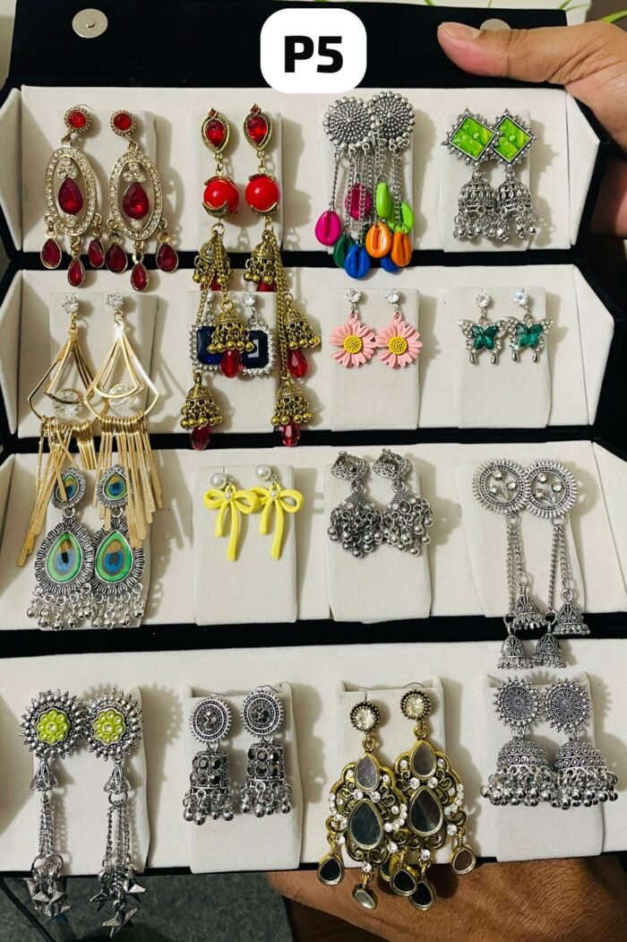 কালো ঝুমকা বক্স - ১৬ সেট - ছবি 6